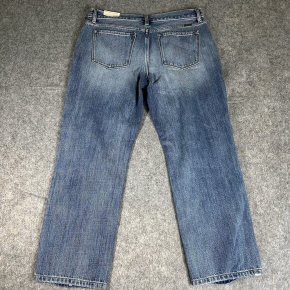 Kancan Jeans Womens 30 High Rise Boyfriend Medium Wash Denim Patch Distressed - Picture 10 of 11